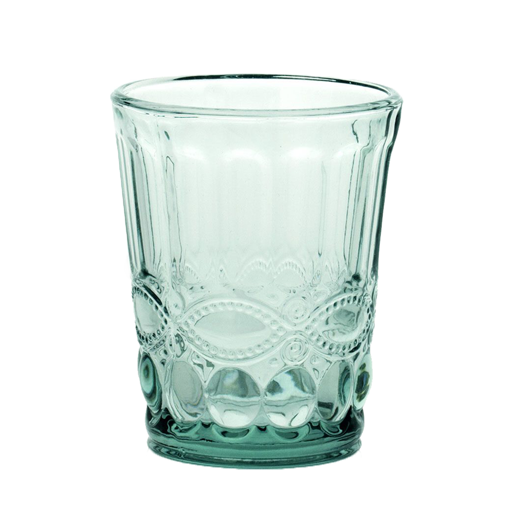 Set 6 Bicchieri Trasparenti Con Fregi Classici