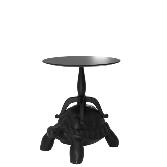 Tavolino Nero Con Tartaruga