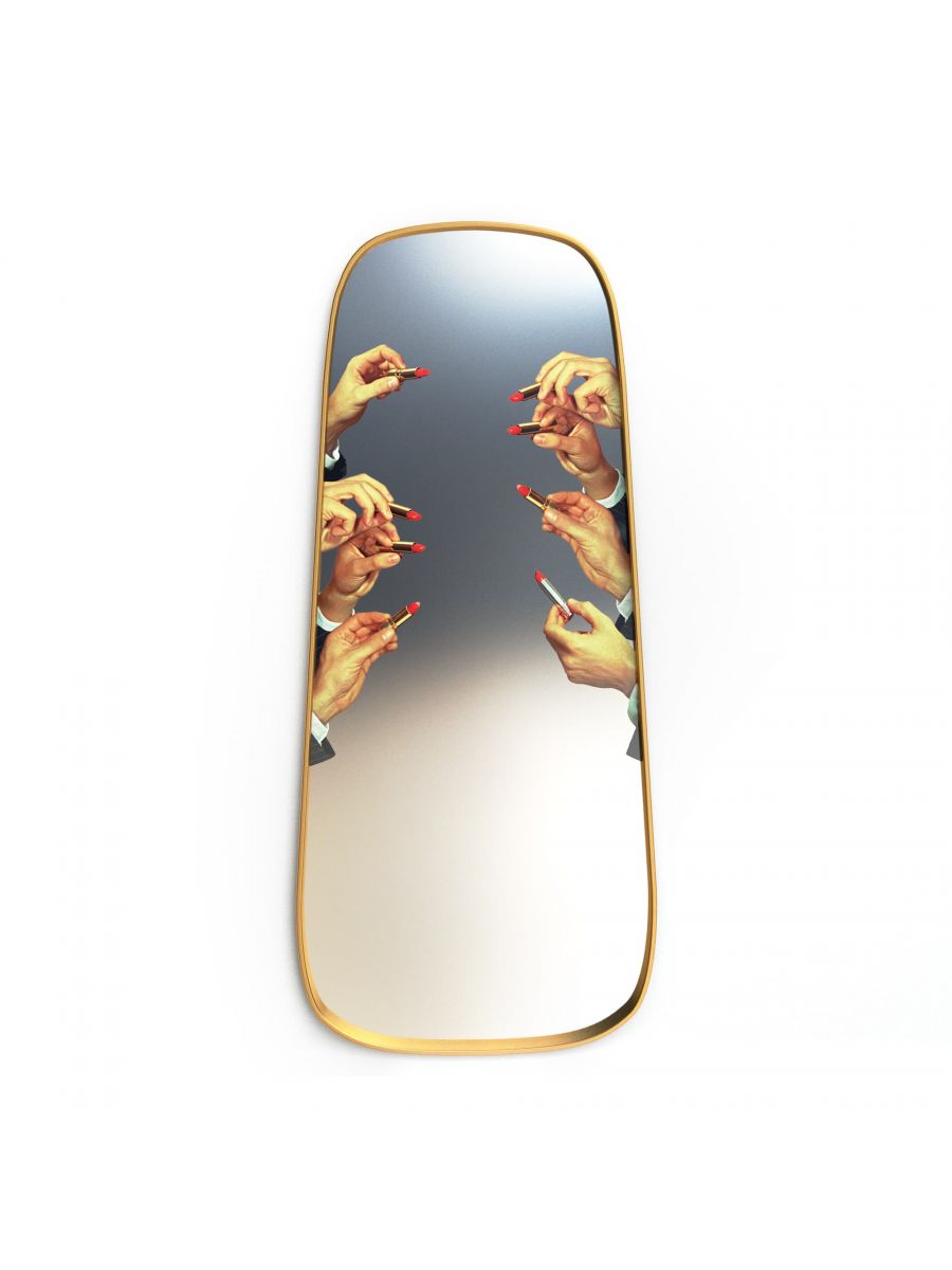 Specchio Seletti In Vetro Con Rossetti