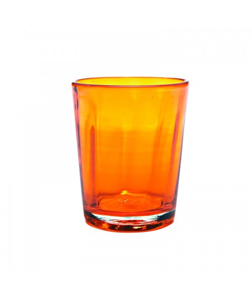 Bicchiere Vetro Bei Arancio Set 6 Pezzi Zafferano